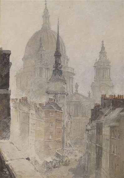 George Haydock Dodgson | St Paul's Cathedral from Fleet Street | MutualArt