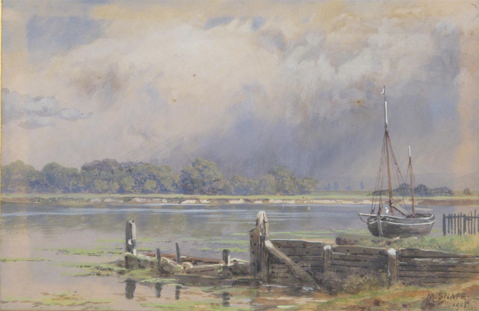 Artwork by Martin Snape, Forton Creek, Gosport, Portsmouth, Made of Watercolour