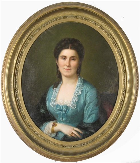 Portrait of a lady by Ferdinand Birotheau, 1882