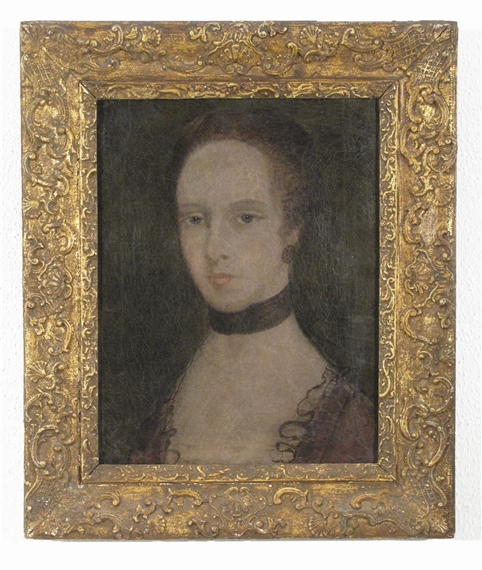 Portrait of a lady, head and shoulders by Thomas Gainsborough