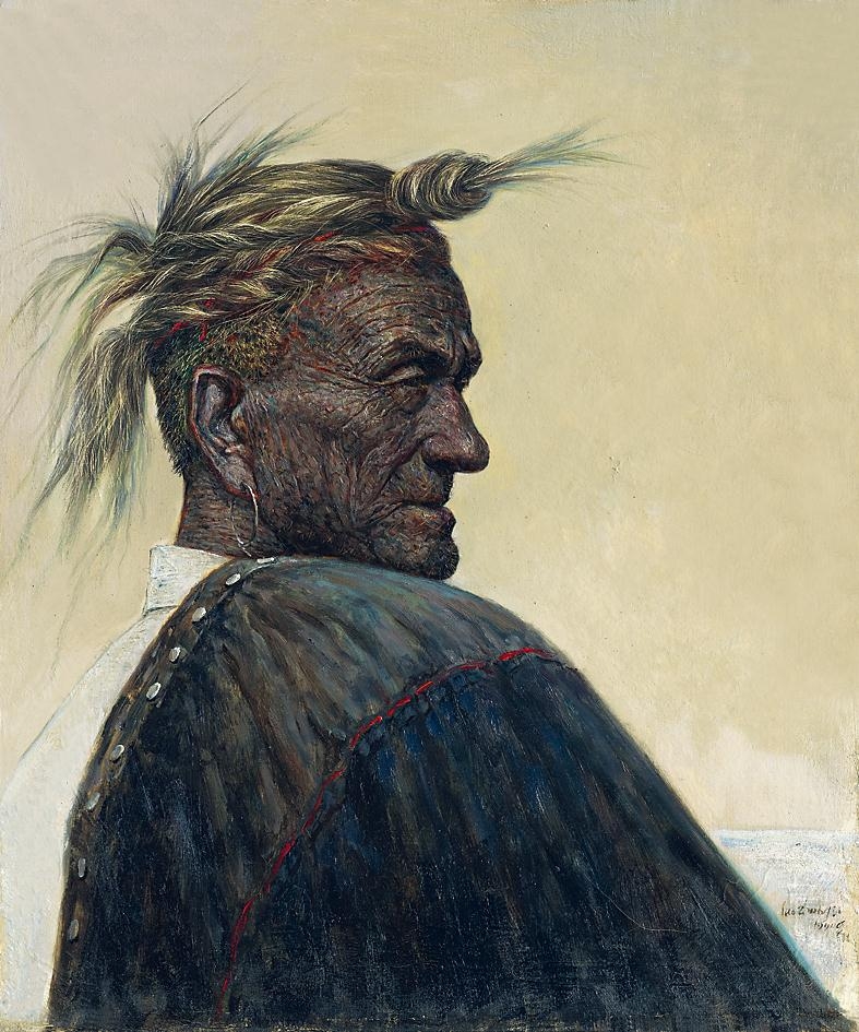 Luo Zhongli | The Profile of an Old Man (1990) | MutualArt