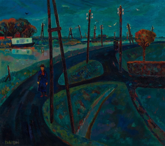 Landscape with roads by Dirk Breed