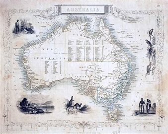Map of Australia - John Tallis