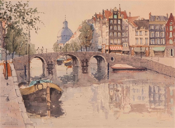 Torensluis in Amsterdam by Johannes Gerardus den Hengst