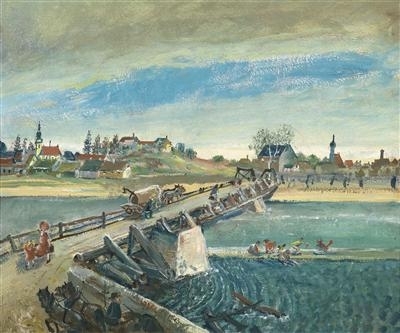 The Bridge (based on Enns?) by Oskar Laske, 1943