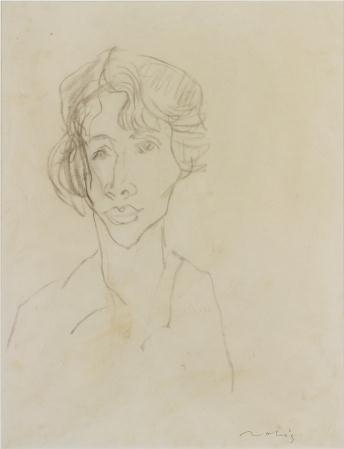 Head of a Girl by Jon Molvig, 1958