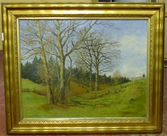 Trees in a landscape by Adolf Kapfhamer