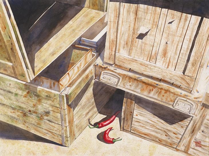 Artwork by Lok Kerk Hwang, The Beauty of Trace, Made of Watercolour on paper