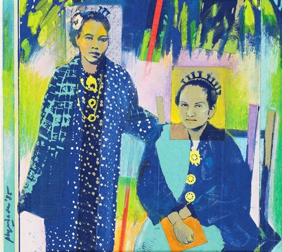 Redza Piyadasa | TWO MALAY WOMEN (1985) | MutualArt