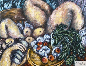 Female nude with fruits - Dorrit Nebe