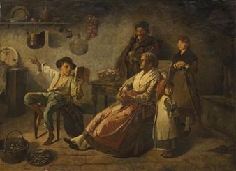 Reading to Grandma - Ch. Mundy