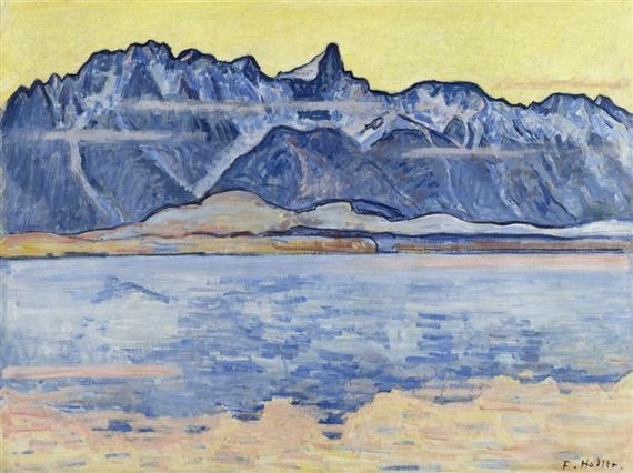 Thunersee with the Stockhorn chain by Ferdinand Hodler, Circa 1913