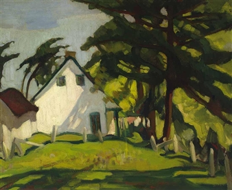 Cottage with Clothesline - Henrietta Mabel May