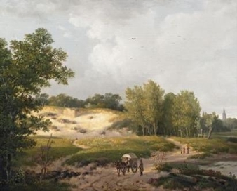 Dutch Landscape in the Dunes - Alexander Hieronymus Bakhuyzen