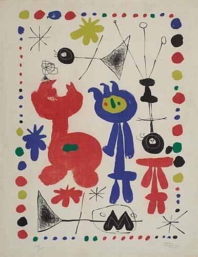 Joan Miró | Figure with a Red Sun II (1950) | MutualArt