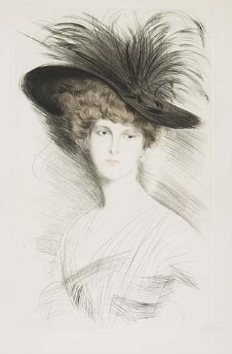 Paul César Helleu | Femme au grand chapeau (Circa 1900) | MutualArt