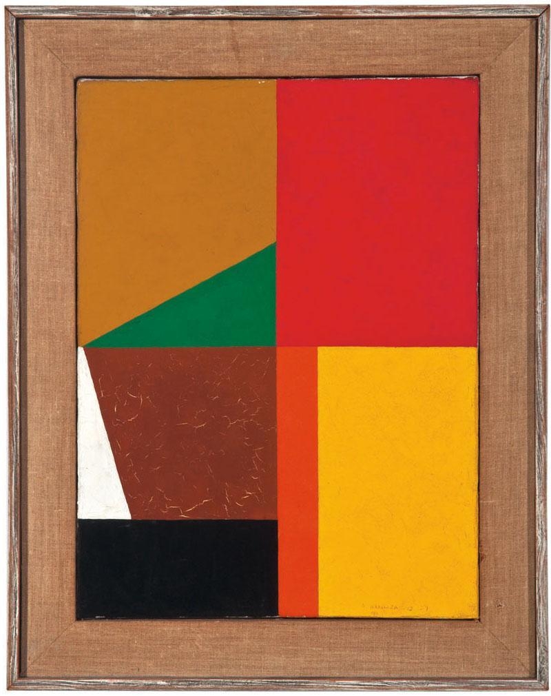 Artwork by Frederick Hammersley, Different Quarters #12, Made of Oil on canvas