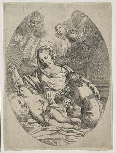The Virgin and Sleeping Christ with Mary Magdalene by Carlo Maratta