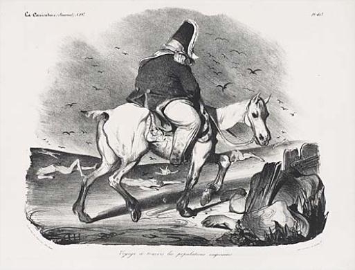Voyage à travers les populations impressées by Honoré Daumier, 1834