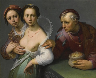 THE CHOICE BETWEEN YOUNG AND OLD - Cornelis Cornelisz. van Haarlem