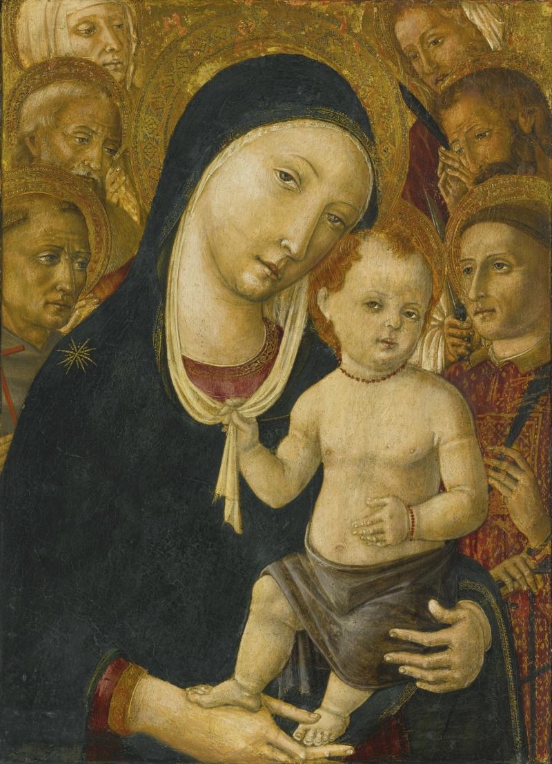 Matteo di Giovanni | THE MADONNA AND CHILD WITH SIX SAINTS | MutualArt