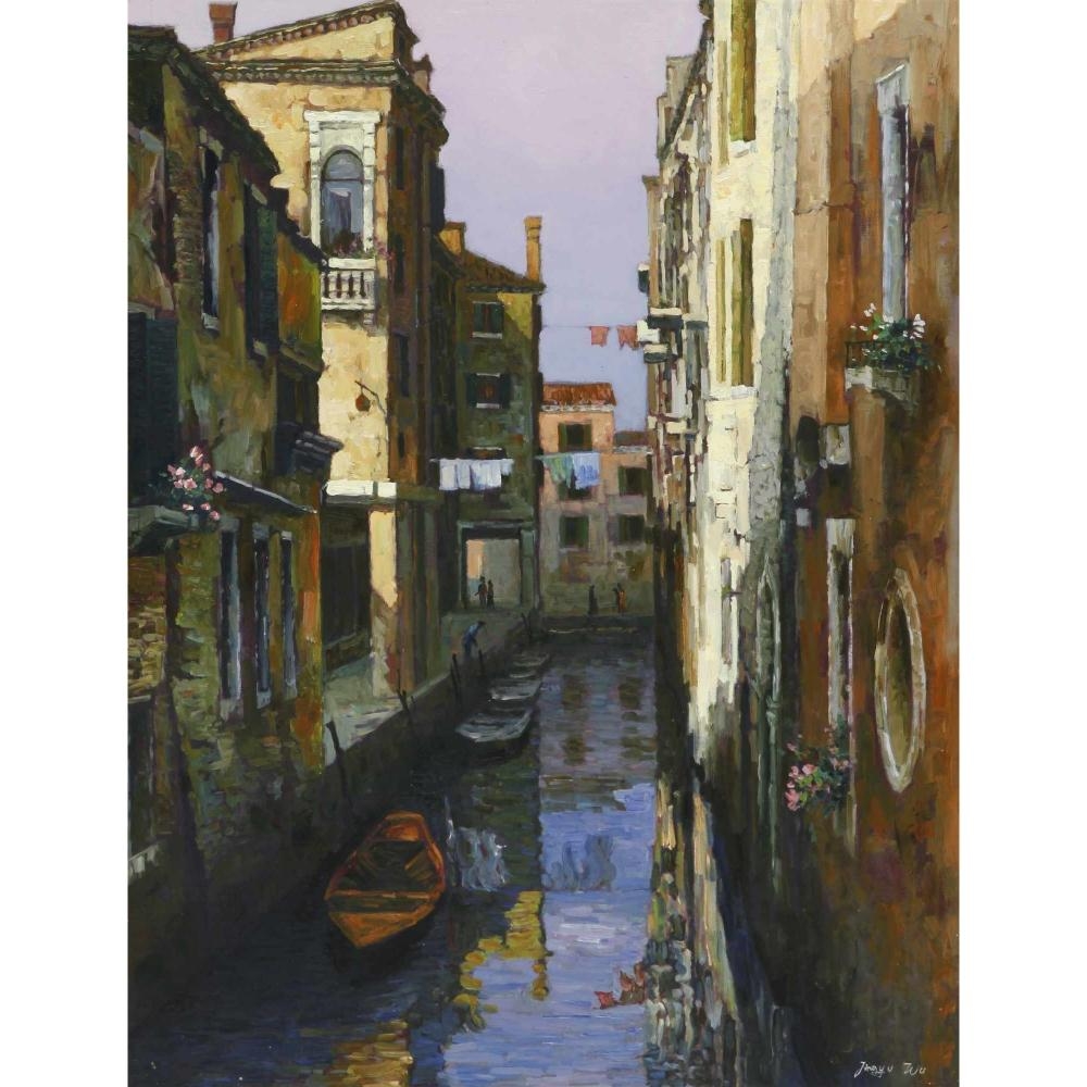 Artwork by Wu Jing, LANDSCAPE WITH CANALS, Made of oil on canvas