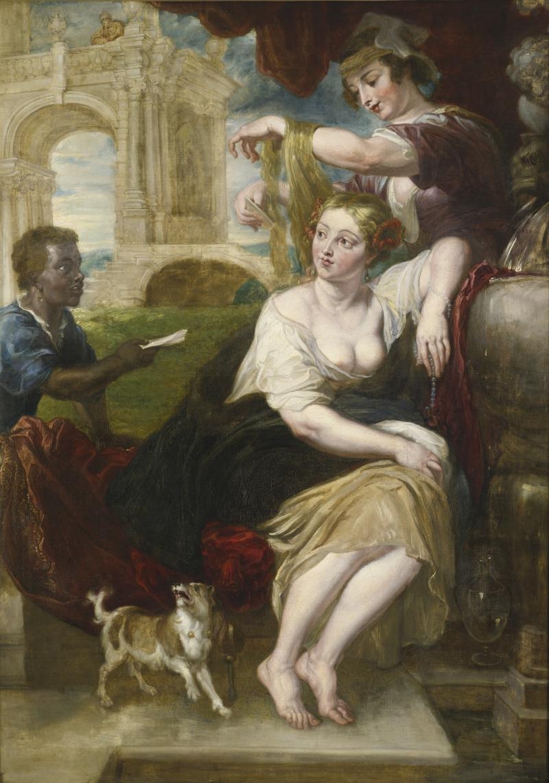 Artwork by Peter Paul Rubens, BATHSHEBA AT THE FOUNTAIN, Made of oil on canvas