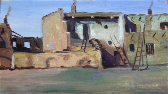 2 Works: Hopi Indian Pueblo Houses, Polacca, Arizona; Hopi Indian Pueblo Village, Polacca, Arizona