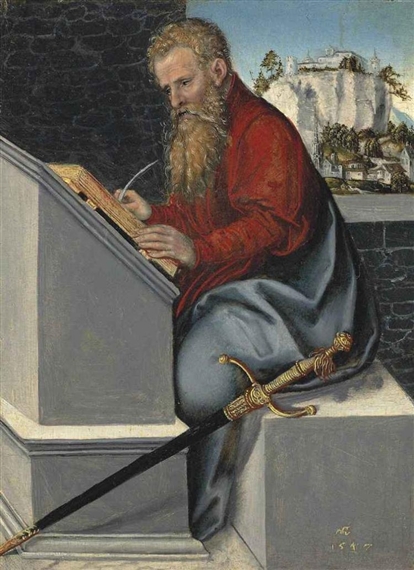 Saint Paul in his study by Lucas Cranach the Younger, 1547