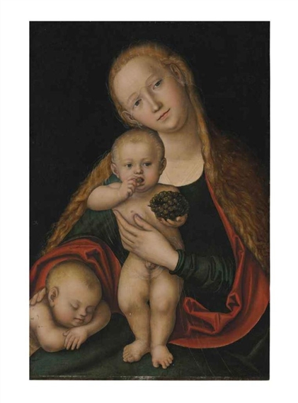 The Virgin and Child with infant Saint John the Baptist sleeping by Lucas Cranach the Younger