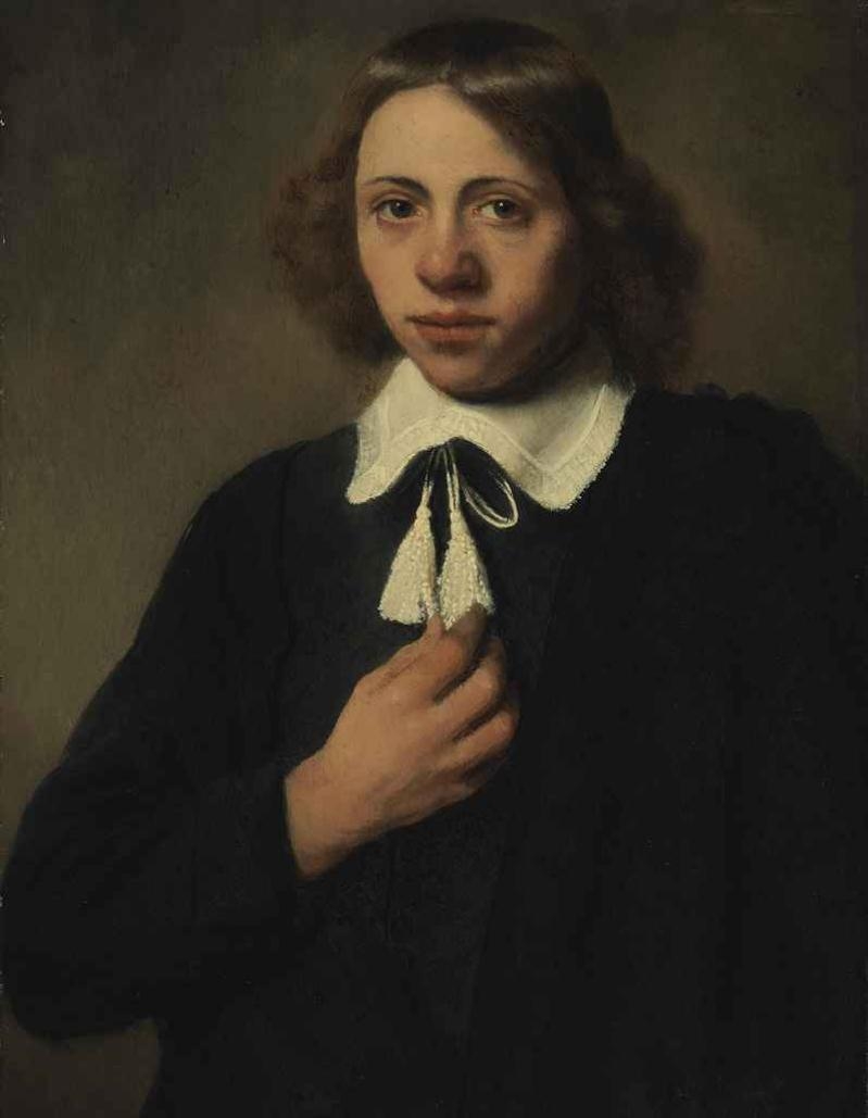 Artwork by Jacobus Levecq, Portrait of a young man in black, half-length, Made of oil on panel