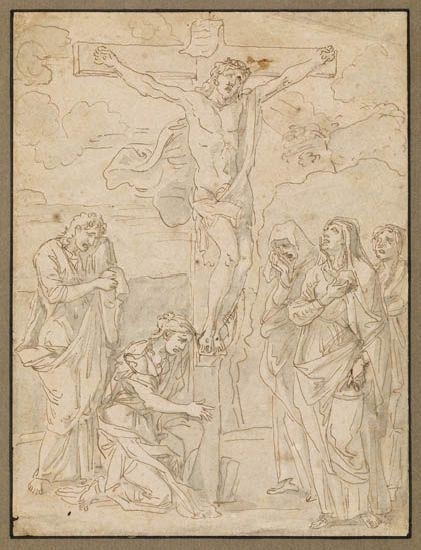 Nicolas Poussin | The Crucifixion of Christ with the Virgin, Mary ...