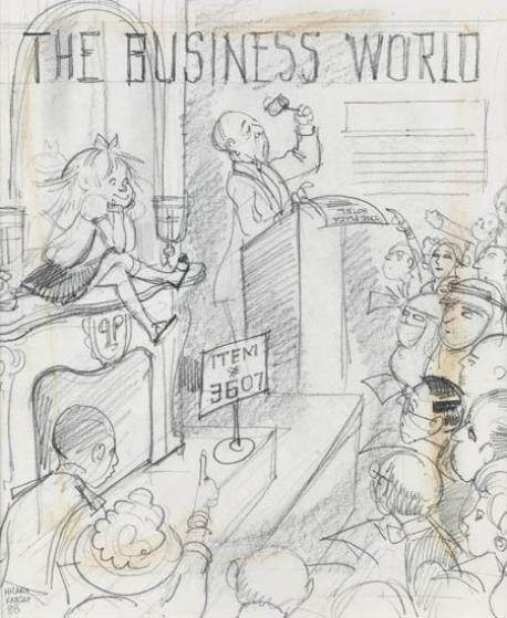 Artwork by Hilary Knight, Illustration for Eloise: The Business World, Made of Pencil on paper