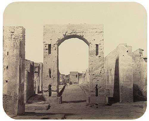 Artwork by Gabriel De Rumine, Pompeii, Arc de Triomphe and Mercury Street, Made of Albumen print