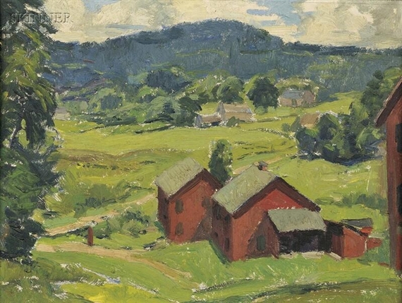 The Old Witch Hazel Mills, Sterling City, Lyme, Conn. by James Goodwin McManus, July 14, 1938