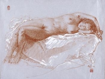 Nude (Wife) by Lee Man Fong, 1975