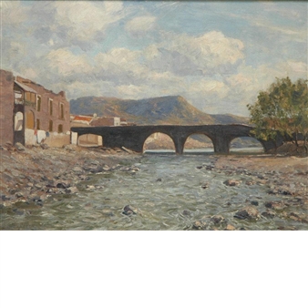 Mexican River Landscape - Gustavo Langenberg Winckelmann