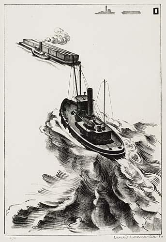 Tugs by Louis Lozowick, 1930