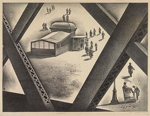 Subway Station by Louis Lozowick, 1936