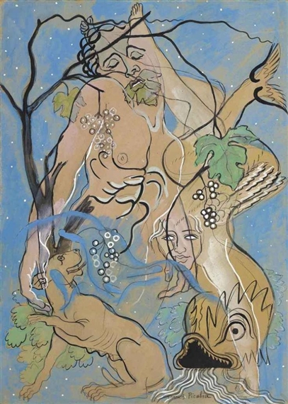Jésus et le dauphin (Jesus and the Dolphin) by Francis Picabia, circa 1928
