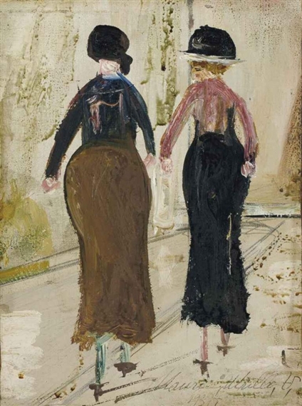 Deux femmes de dos by Maurice Utrillo, 1937