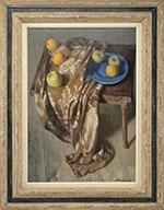 Still Life with Brocade and Apples by Patrick Hennessy