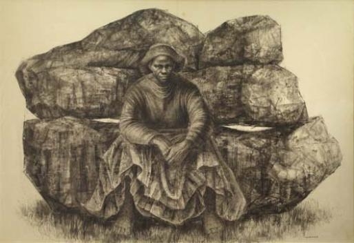 General Moses (Harriet Tubman) by Charles White, 1965