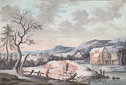 A Winter Landscape by German School, 18th Century