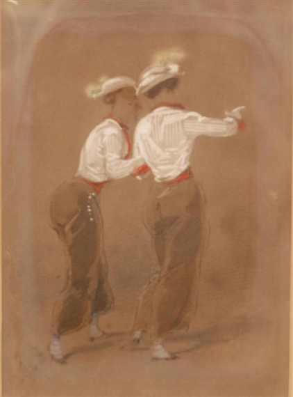 TWO WOMEN by Paul Gavarni