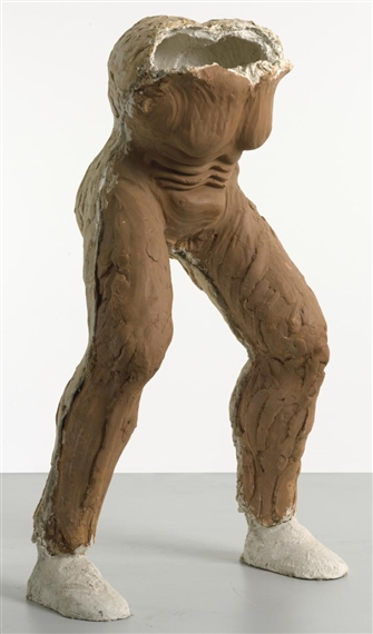 UNTITLED (FOLDED MAN RED STOMACH) by Thomas Houseago, 2000.