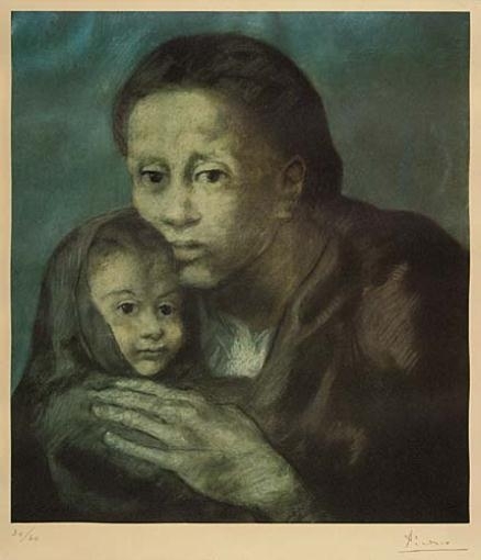 Mère et enfant au fichu