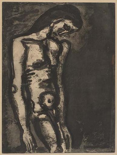 Artwork by Georges Rouault, Toujours flagellé, Made of Aquatint