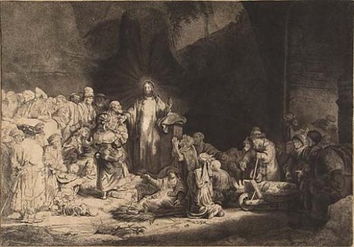 Rembrandt van Rijn | Christ Preaching (The Hundred Guilder Print) (1643 ...