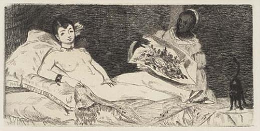 Artwork by Édouard Manet, Olympia, Made of Etching and aquatint